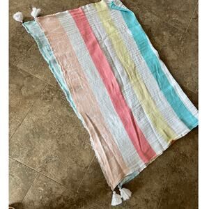 Victoria's Secret Woven Color- Block Throw Beach Blanket